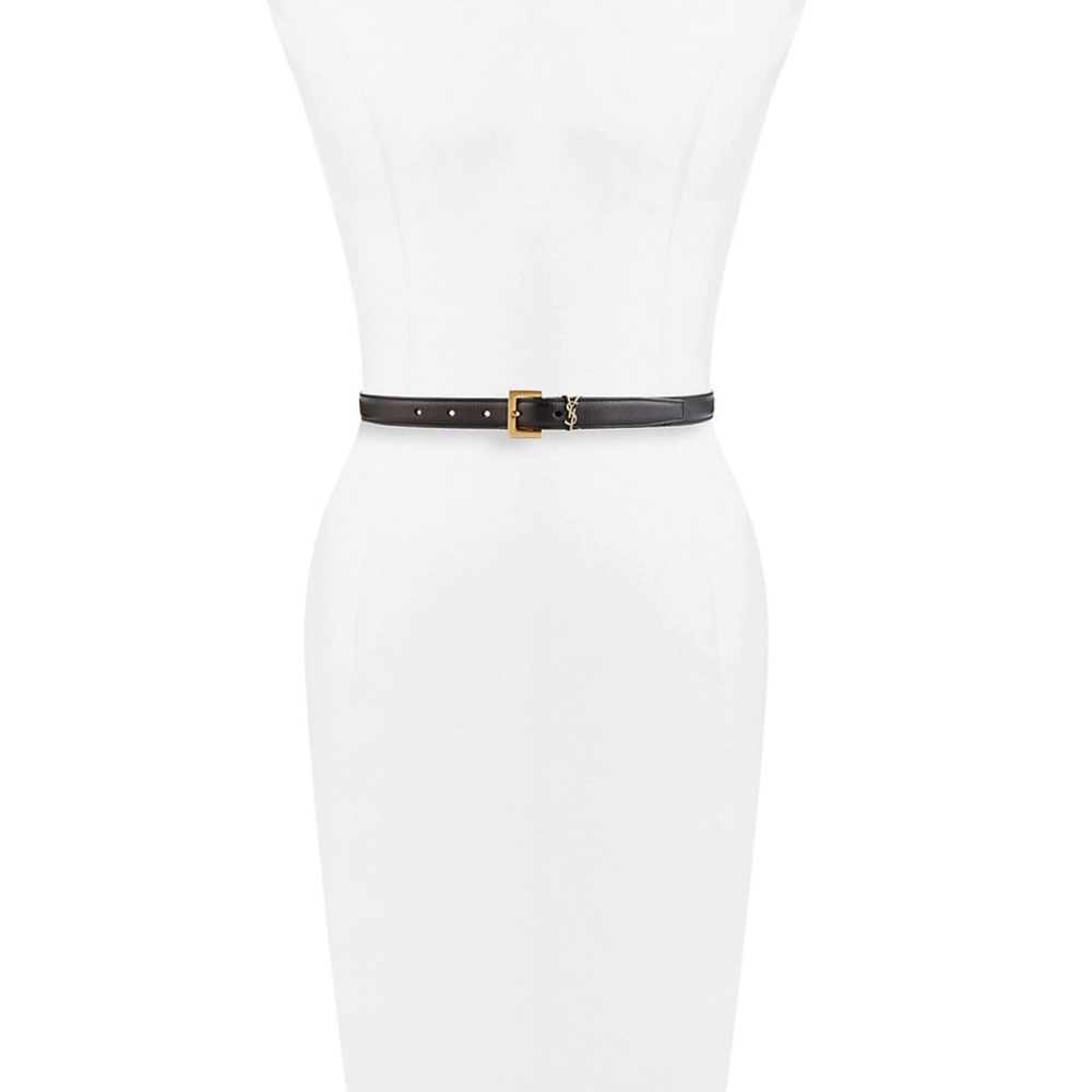 Saint Laurent Monogram Ivory YSL Logo Belt - Picture 2 of 14